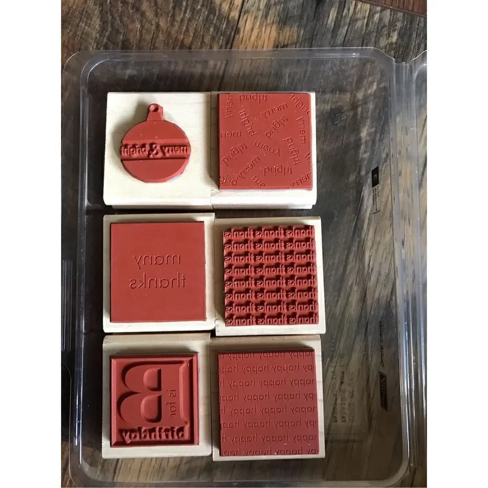 Stampin’ Up! Quick Cards set of 6 rubber stamps mounted card making birthday